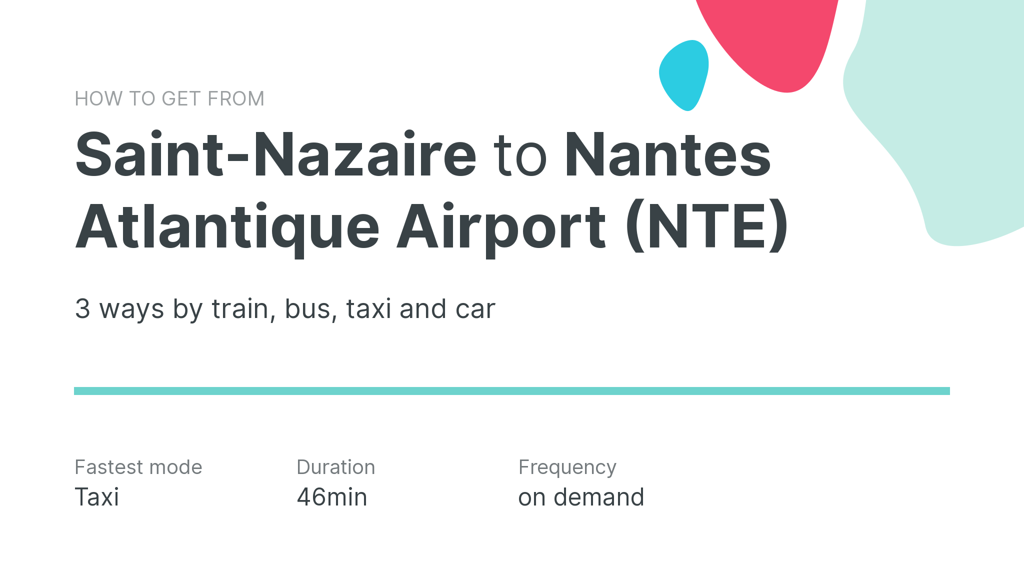 How do I get from Saint-Nazaire to Nantes Atlantique Airport (NTE)