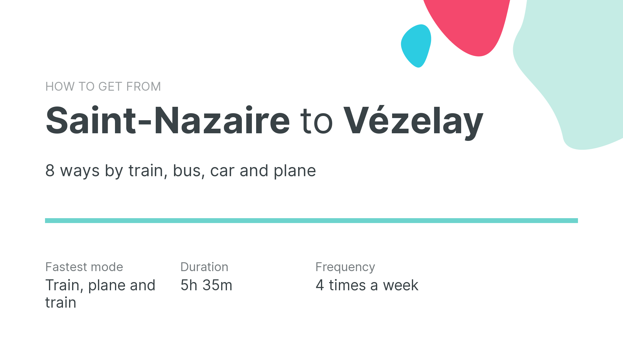 How do I get from Saint-Nazaire to Vézelay