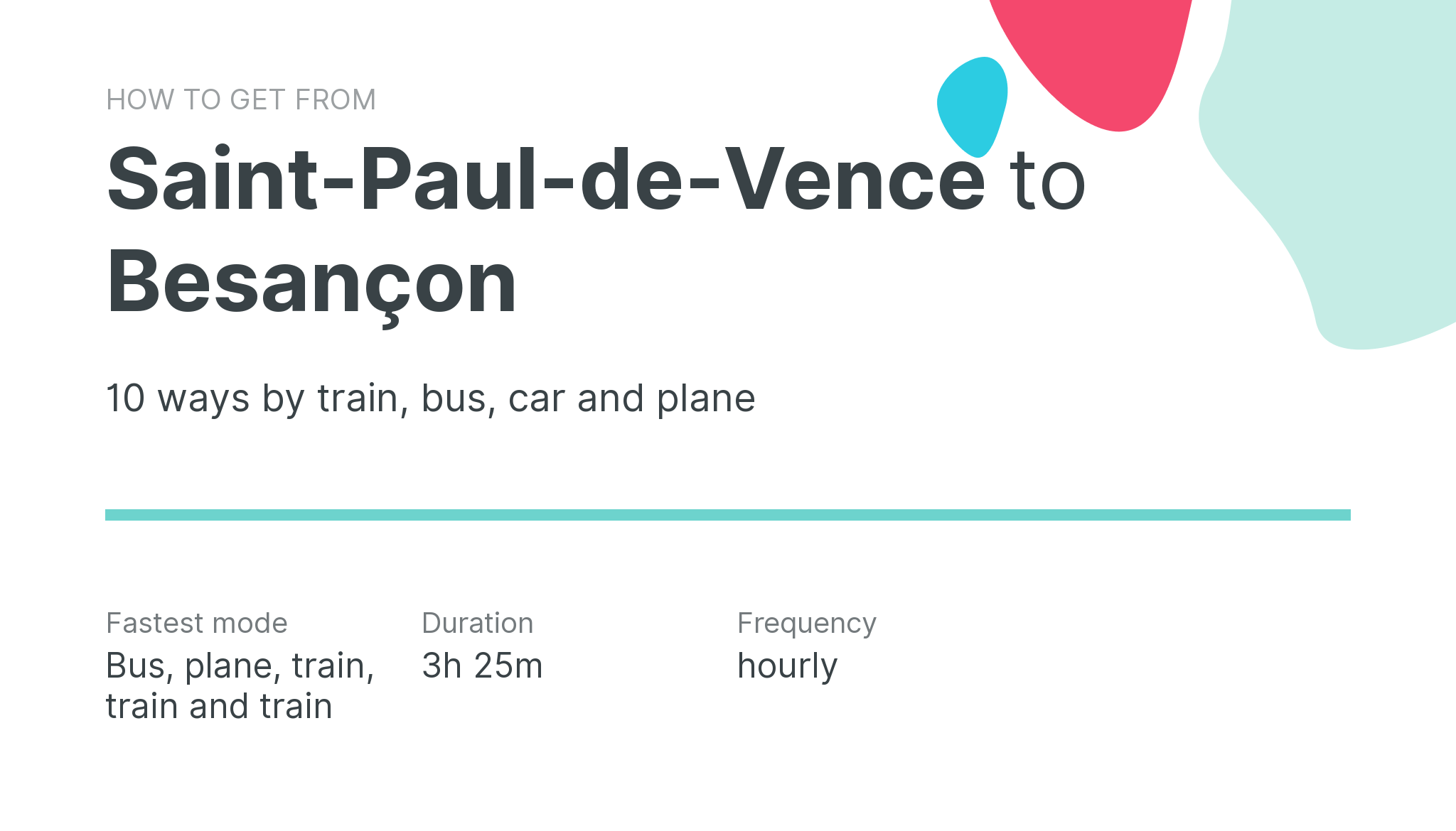 How do I get from Saint-Paul-de-Vence to Besançon