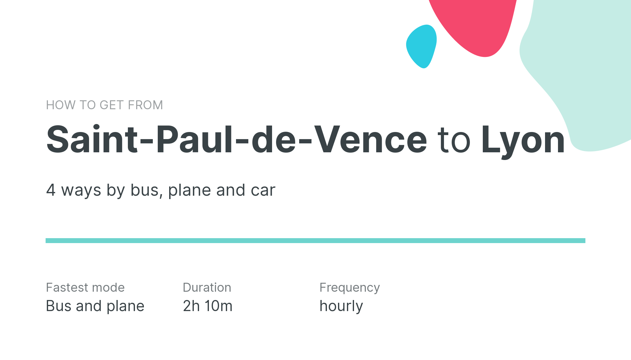 How do I get from Saint-Paul-de-Vence to Lyon