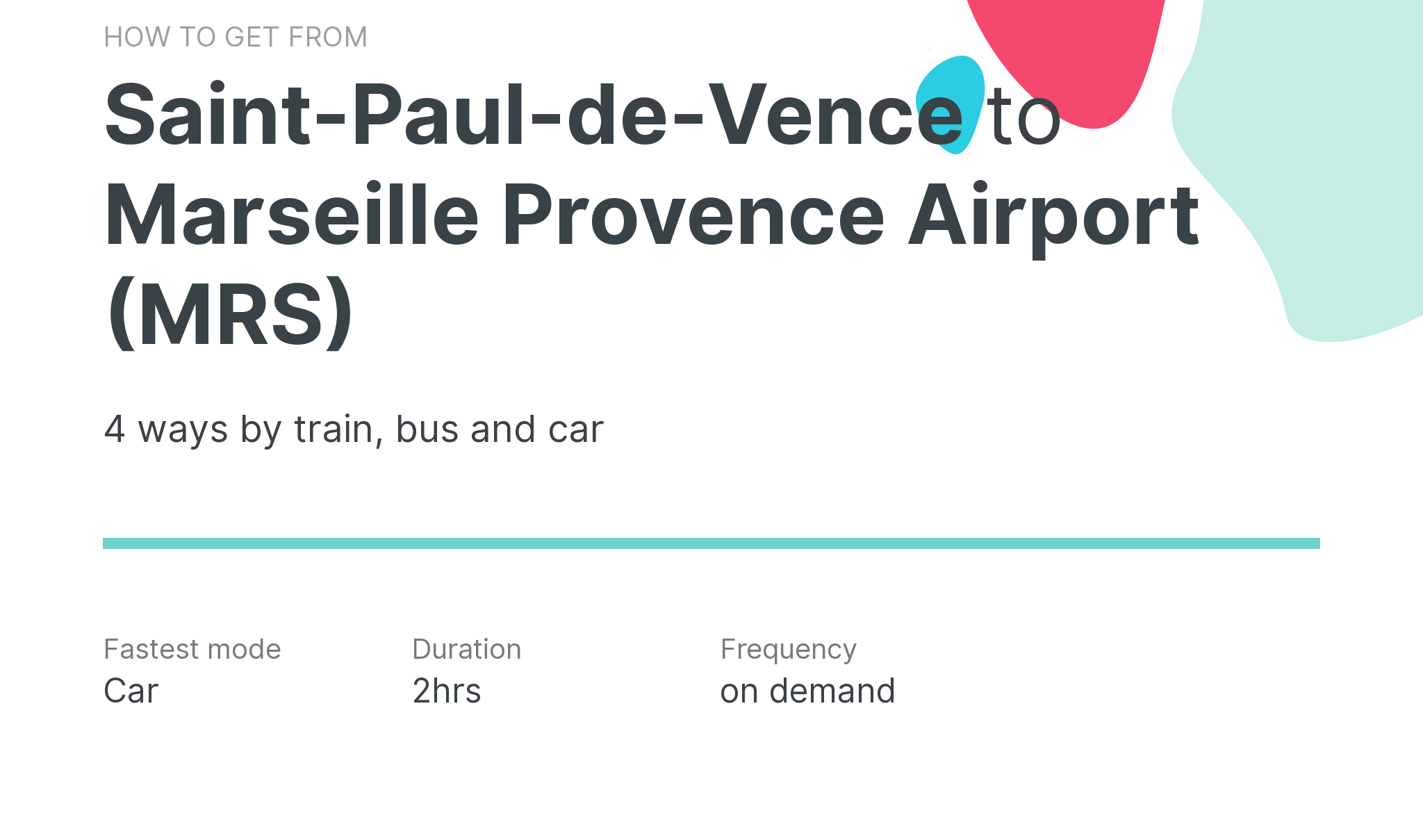 How do I get from Saint-Paul-de-Vence to Marseille Provence Airport (MRS)