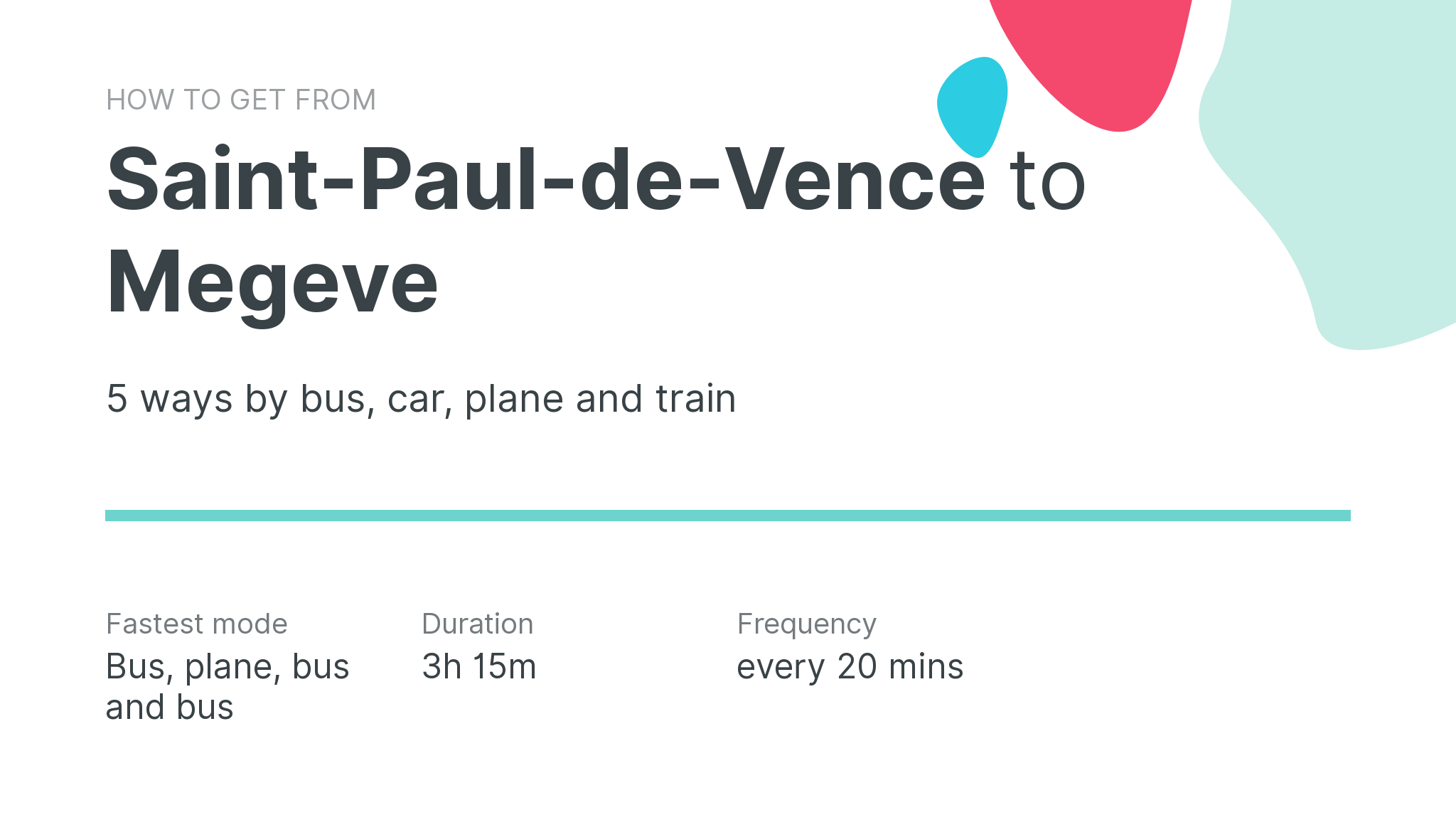 How do I get from Saint-Paul-de-Vence to Megeve