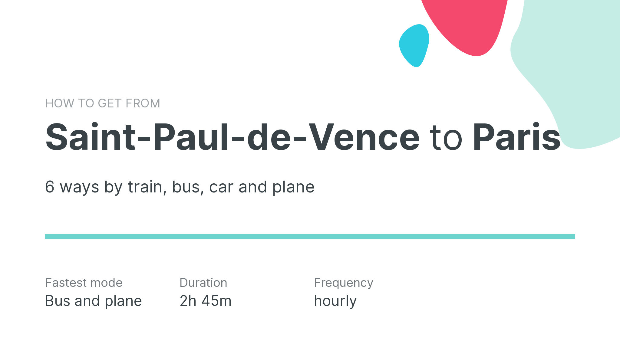 How do I get from Saint-Paul-de-Vence to Paris