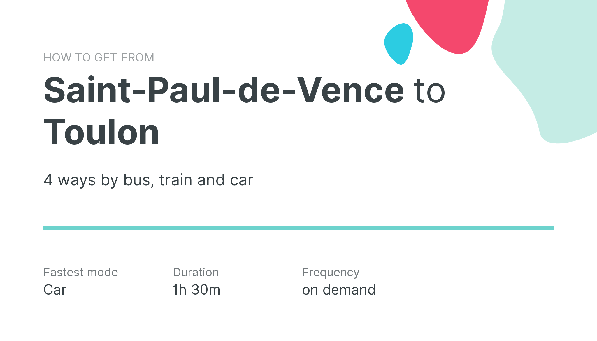 How do I get from Saint-Paul-de-Vence to Toulon