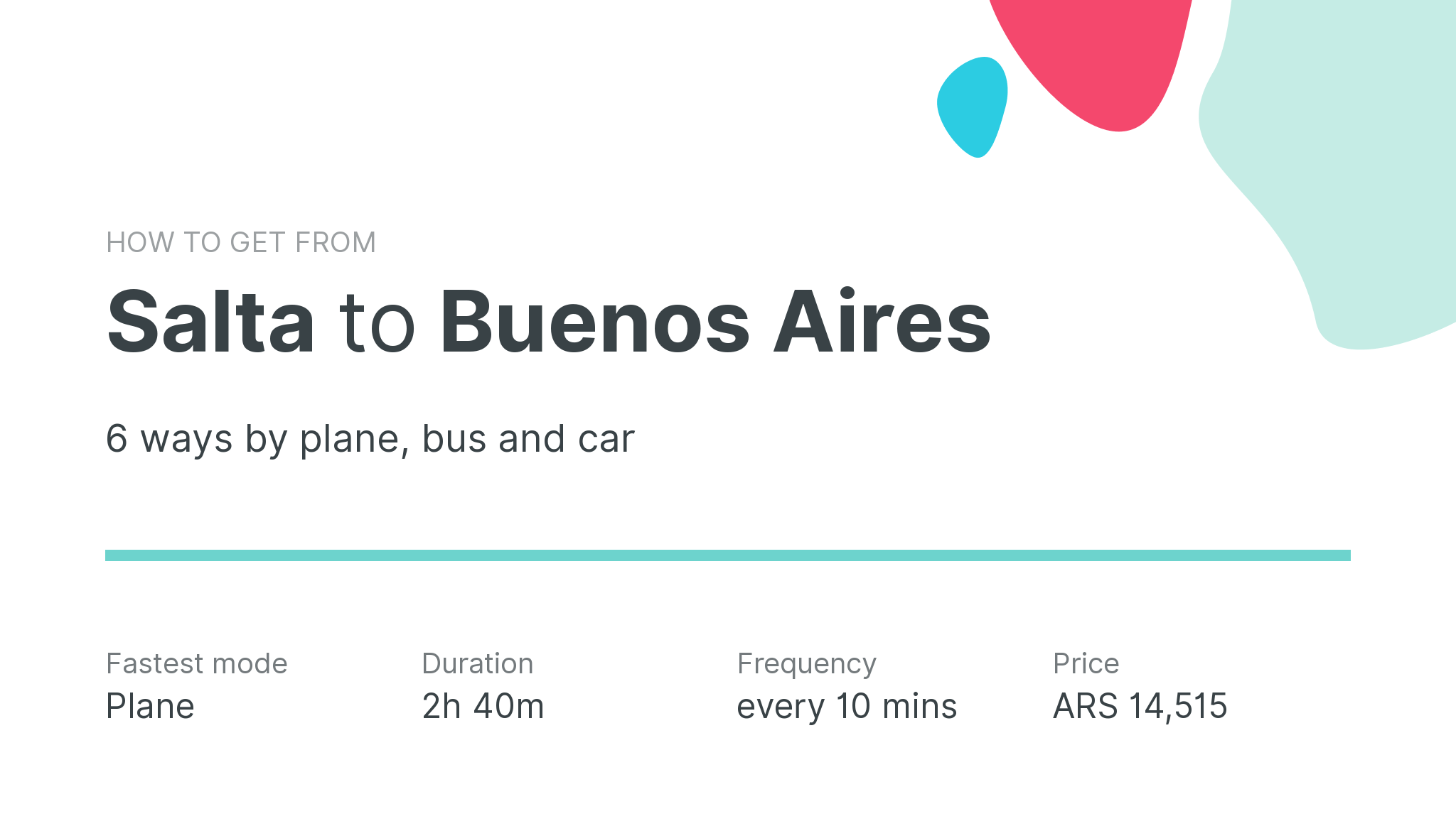 How do I get from Salta to Buenos Aires
