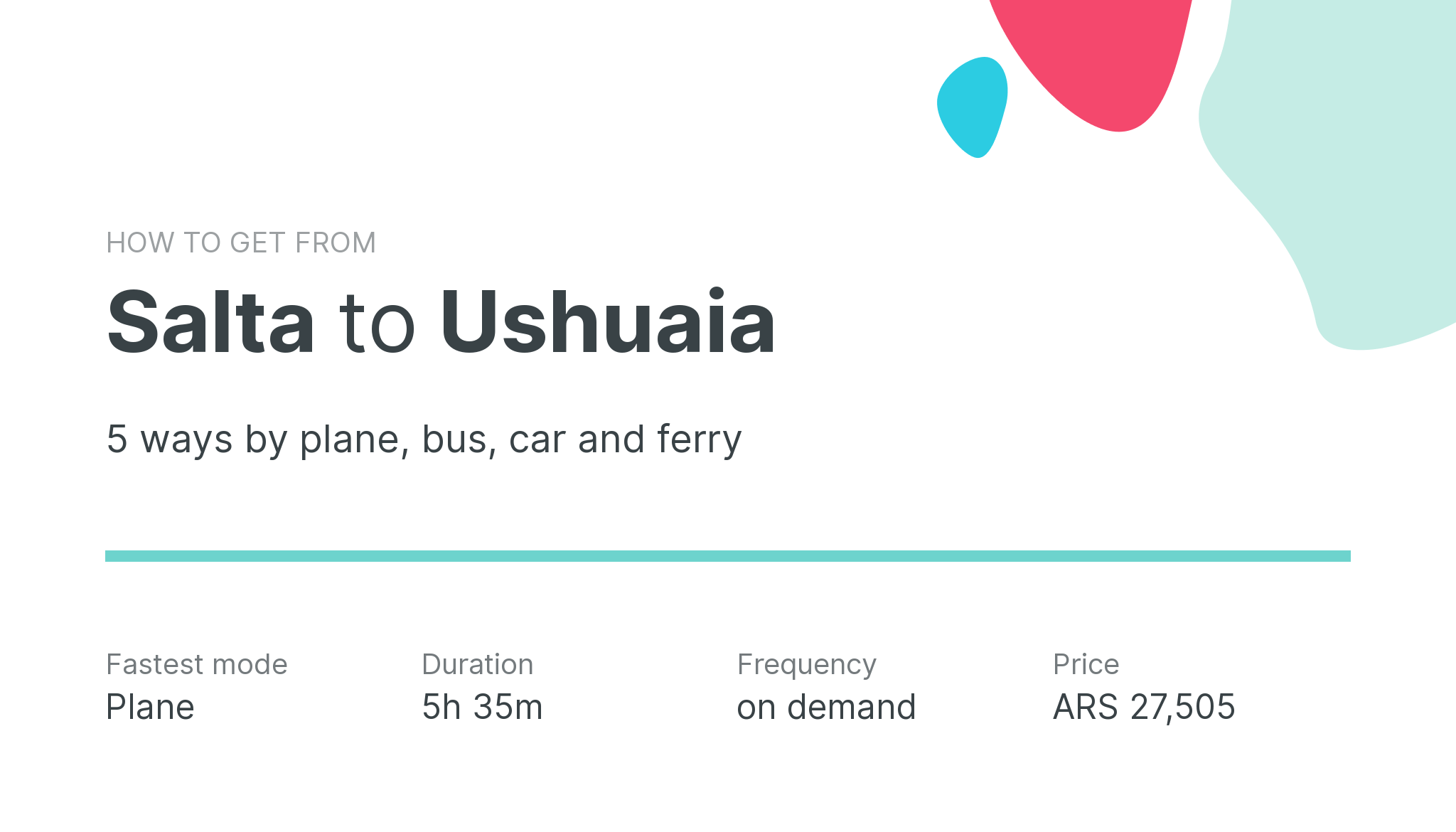 How do I get from Salta to Ushuaia