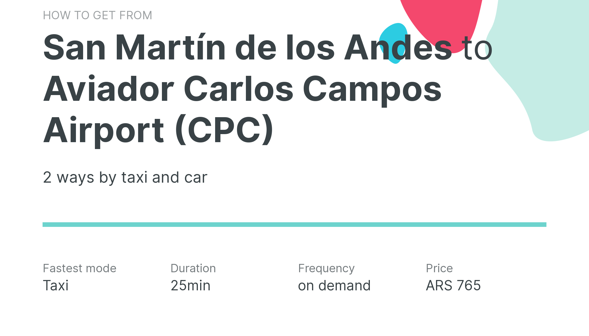 How do I get from San Martín de los Andes to Aviador Carlos Campos Airport (CPC)