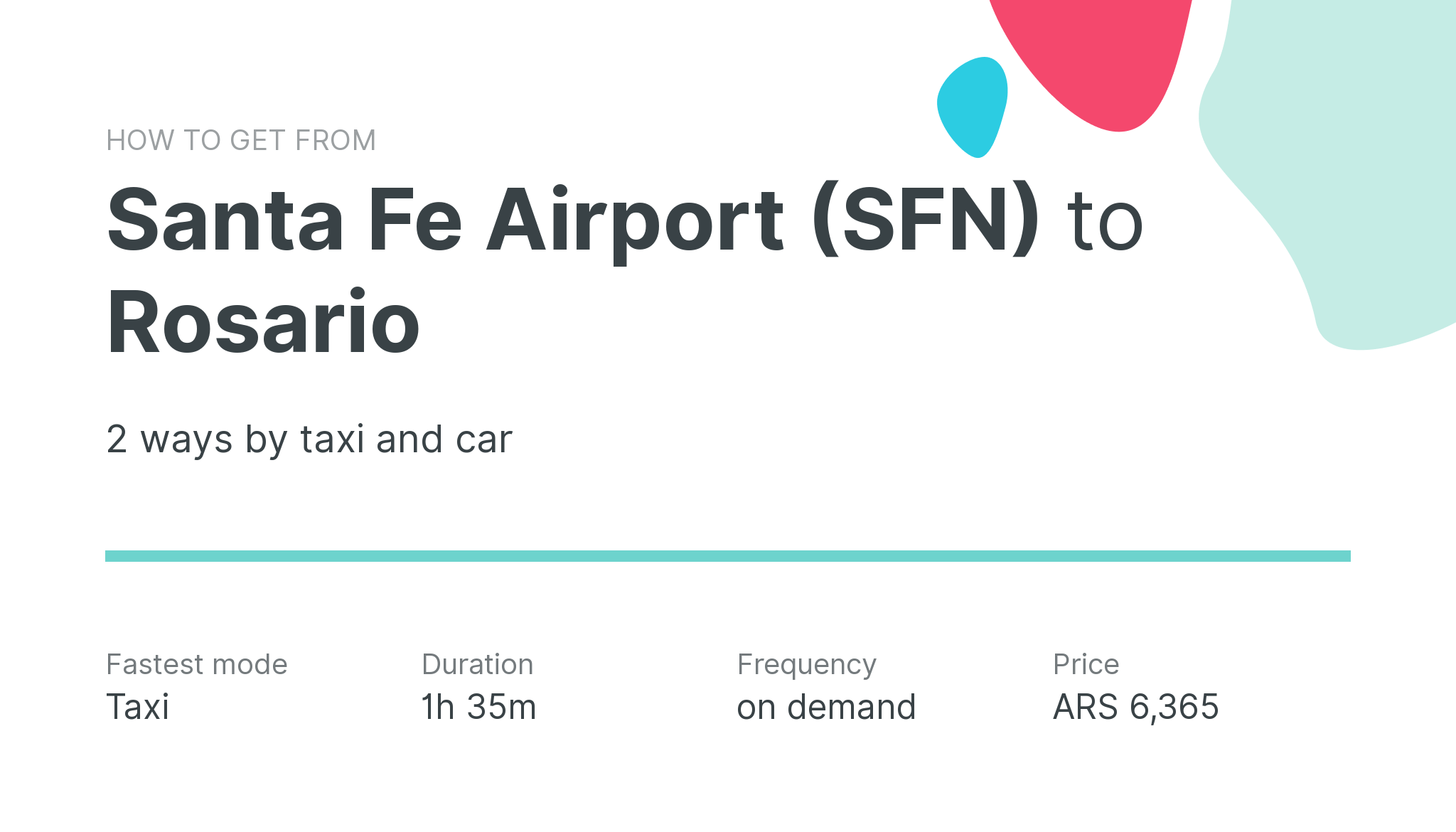 How do I get from Santa Fe Airport (SFN) to Rosario