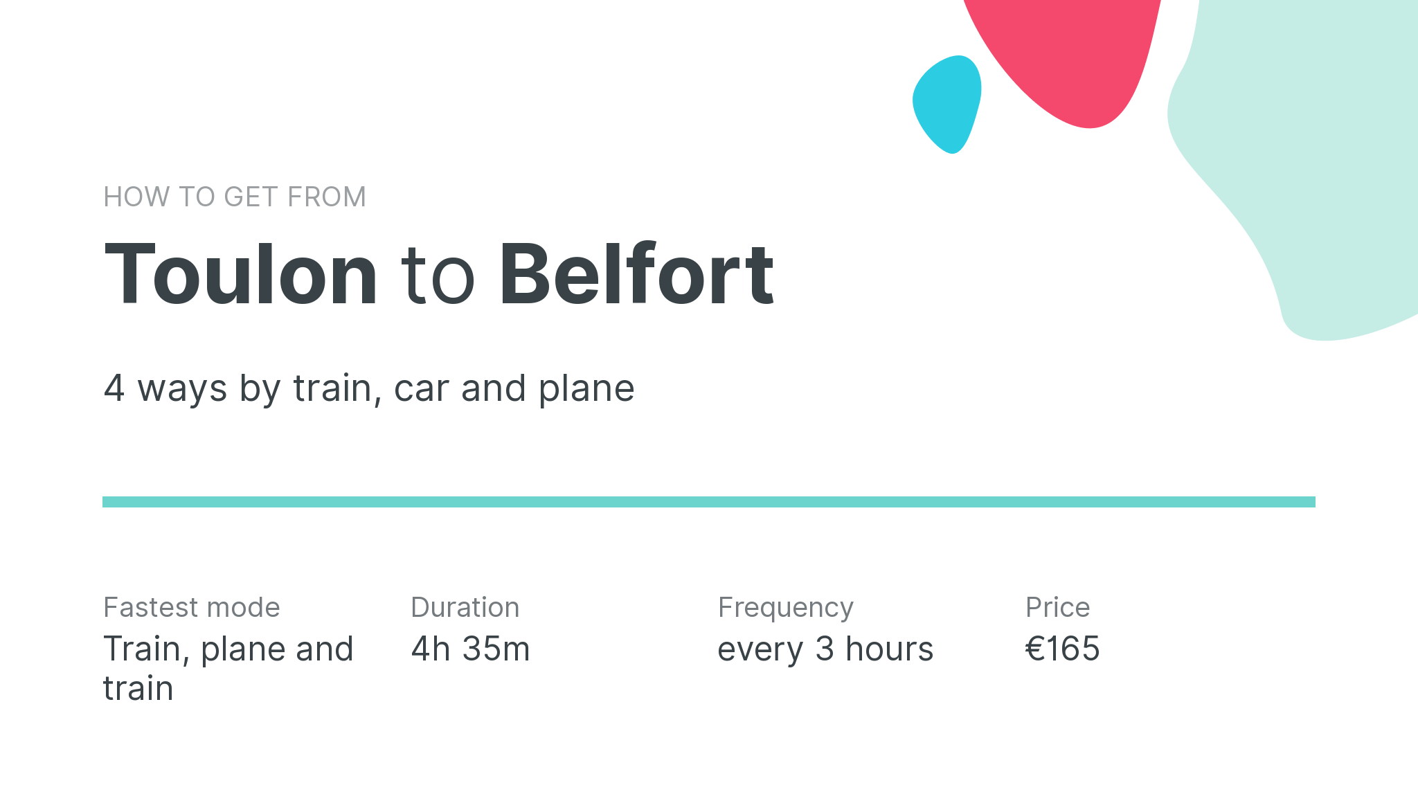How do I get from Toulon to Belfort