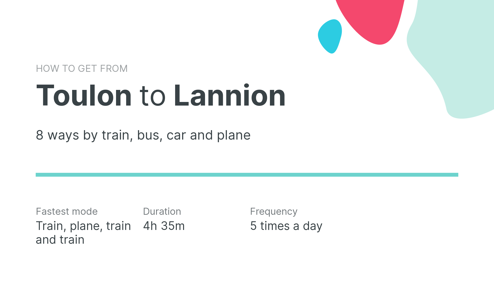 How do I get from Toulon to Lannion