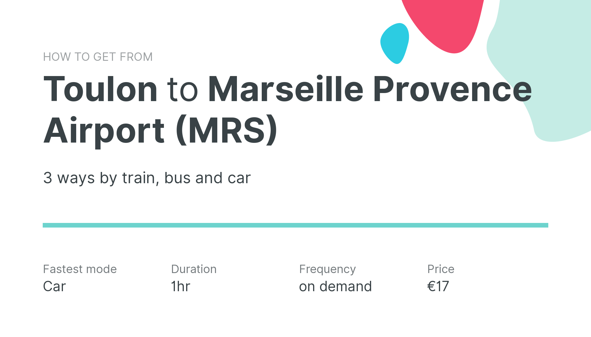 How do I get from Toulon to Marseille Provence Airport (MRS)