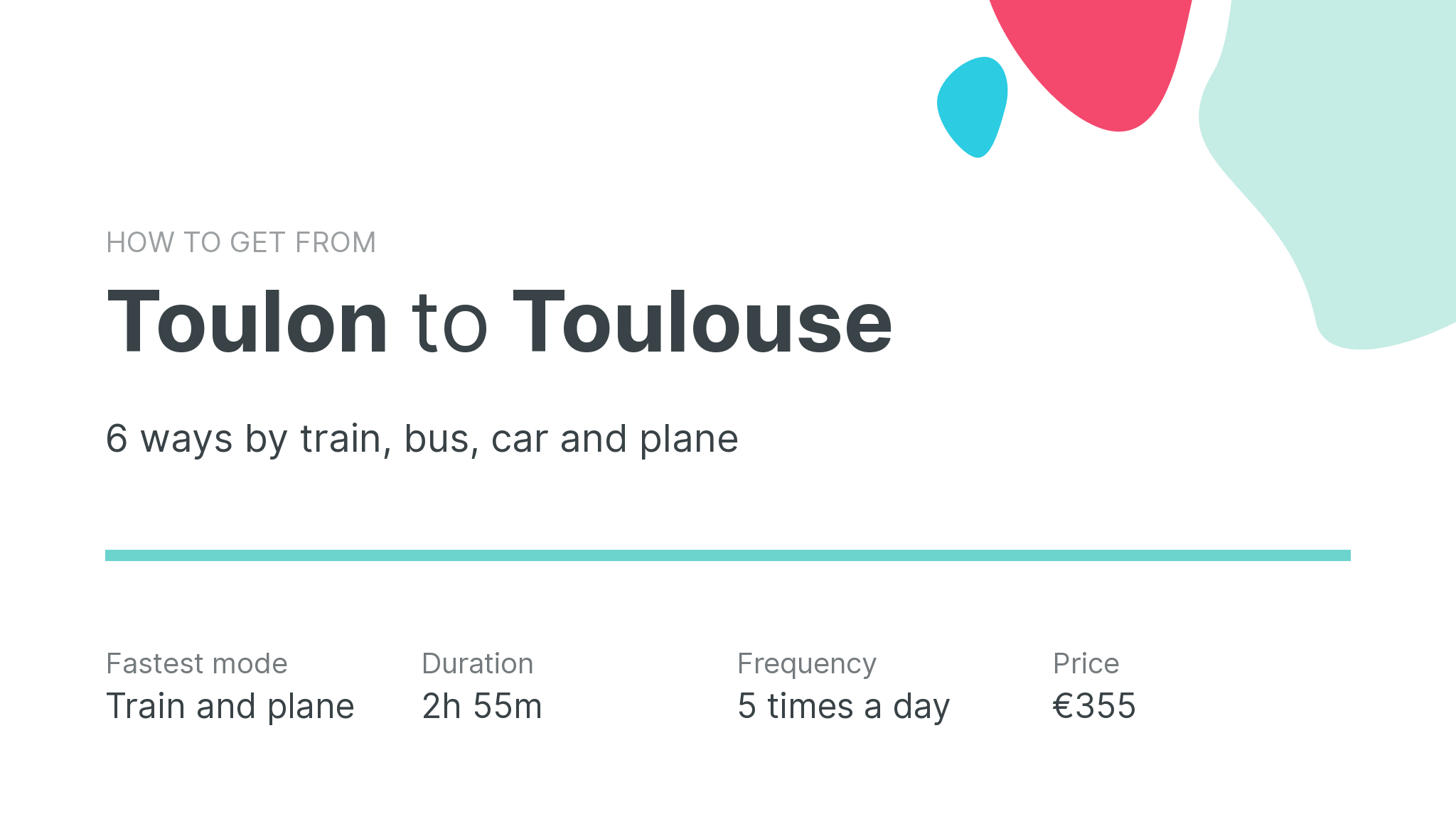 How do I get from Toulon to Toulouse