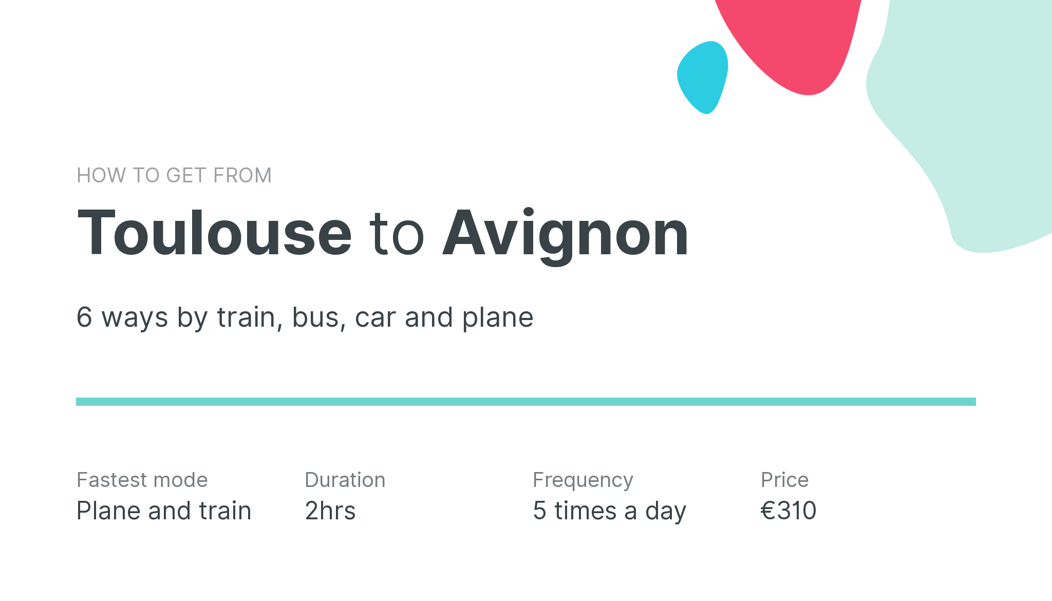 How do I get from Toulouse to Avignon