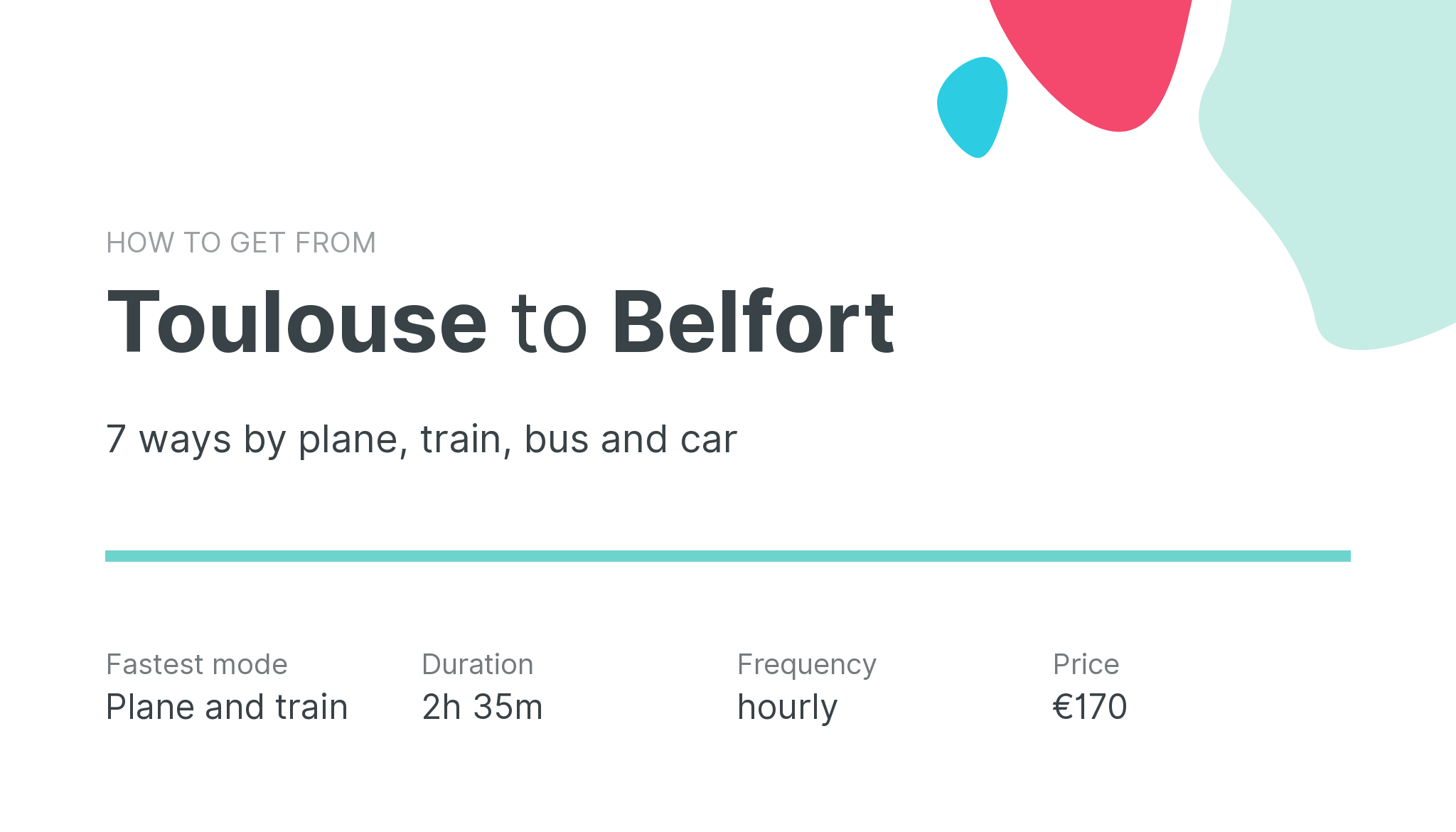 How do I get from Toulouse to Belfort