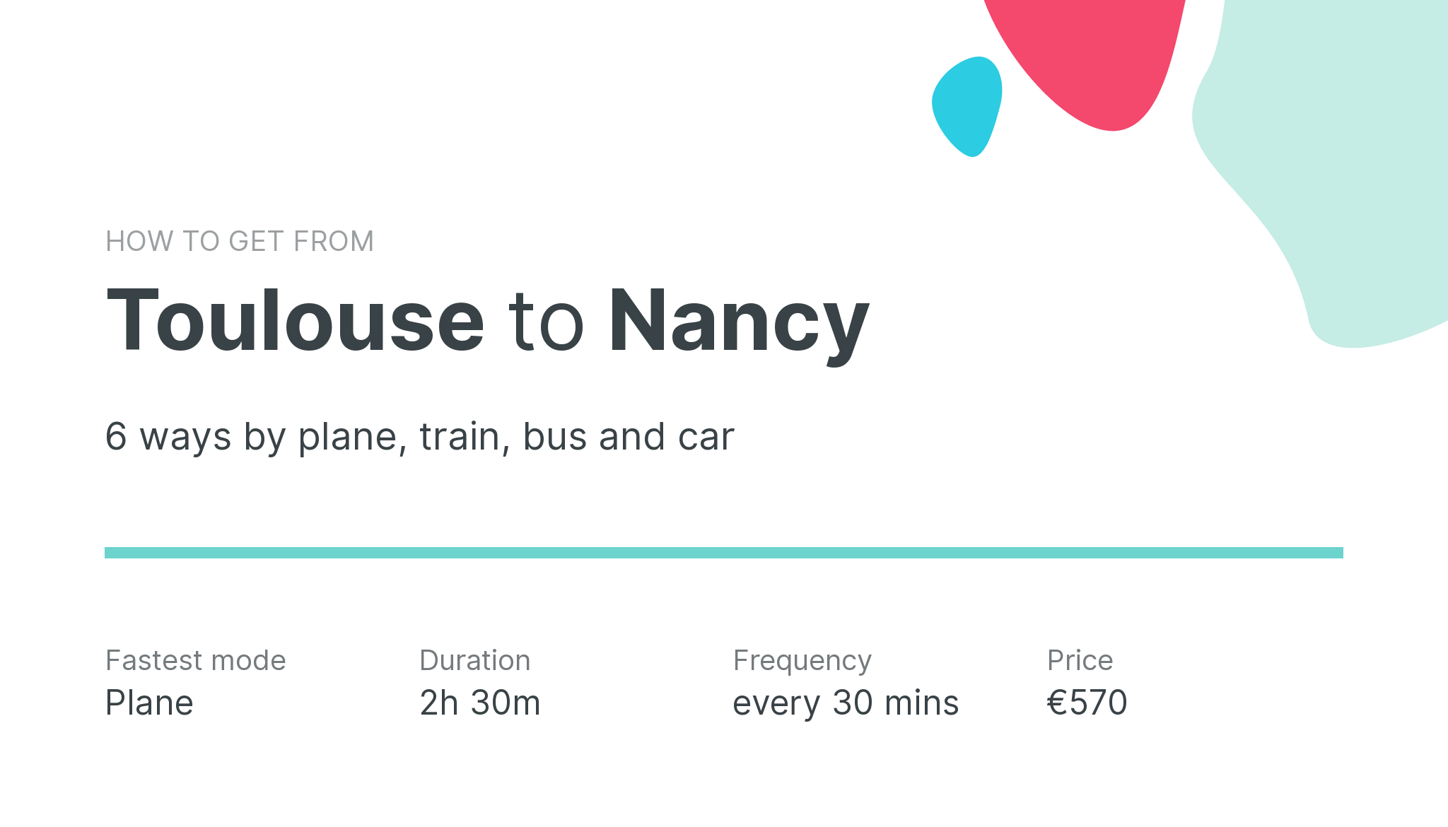 How do I get from Toulouse to Nancy