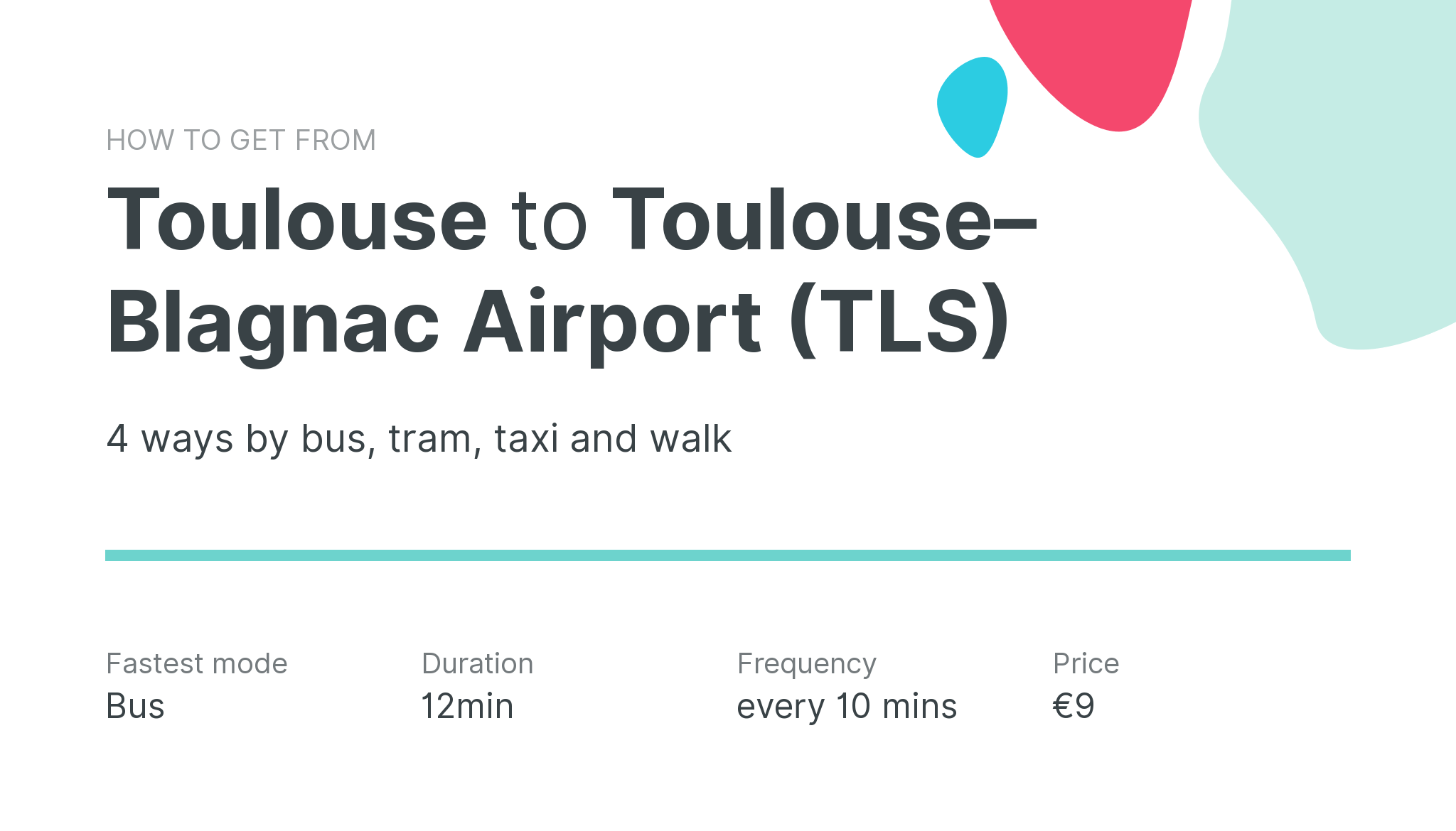 How do I get from Toulouse to Toulouse–Blagnac Airport (TLS)