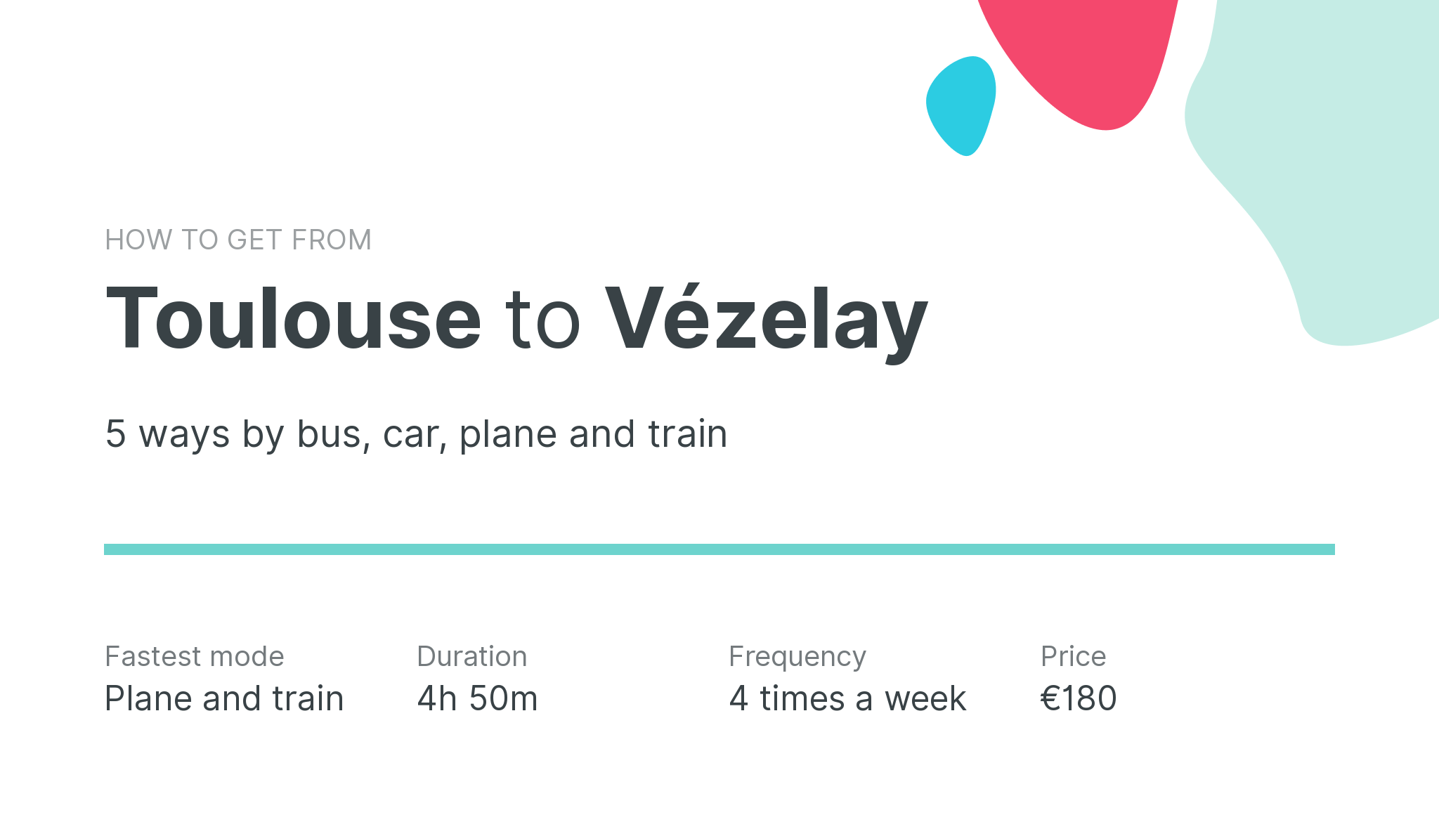 How do I get from Toulouse to Vézelay