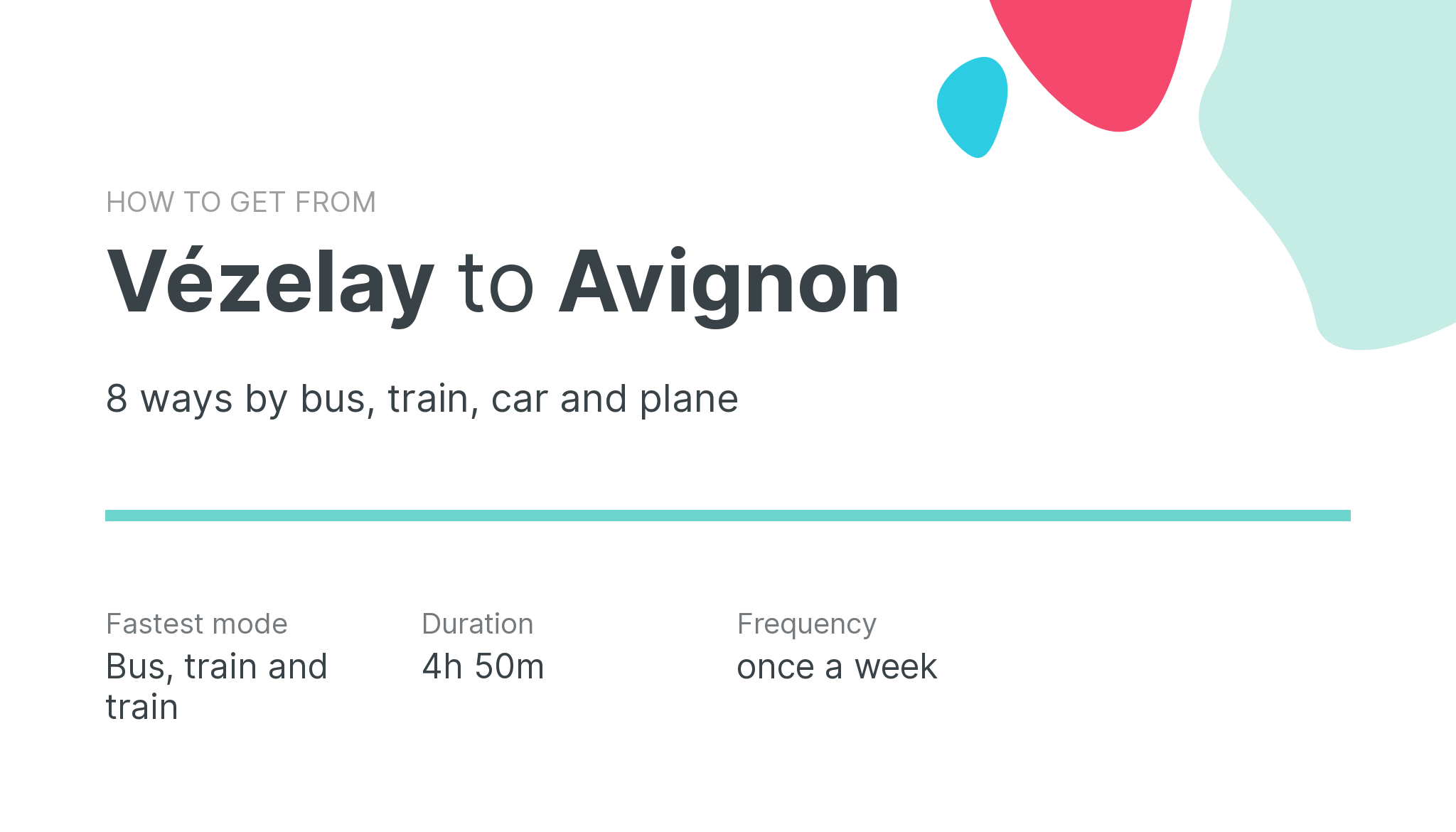 How do I get from Vézelay to Avignon
