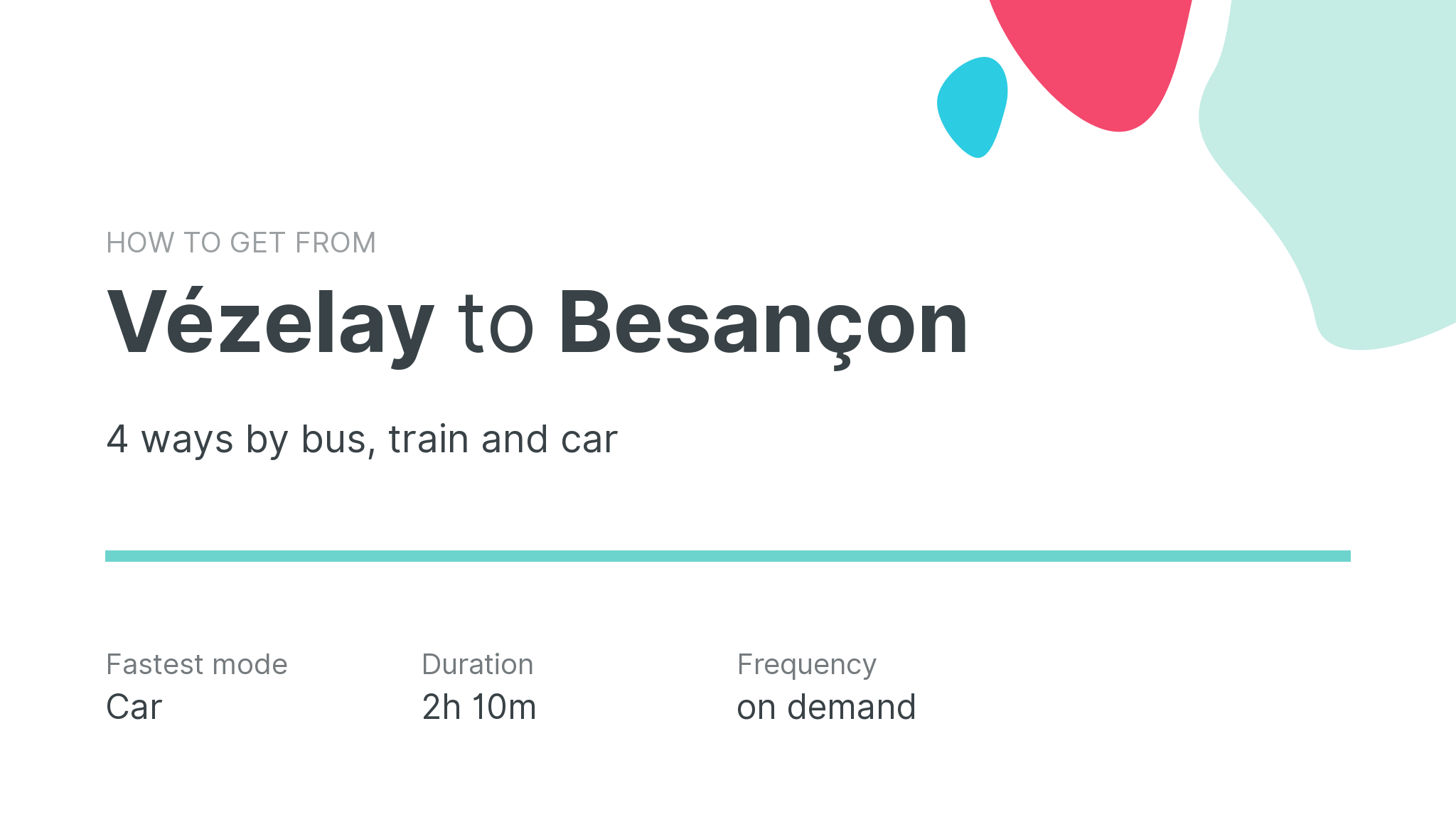 How do I get from Vézelay to Besançon