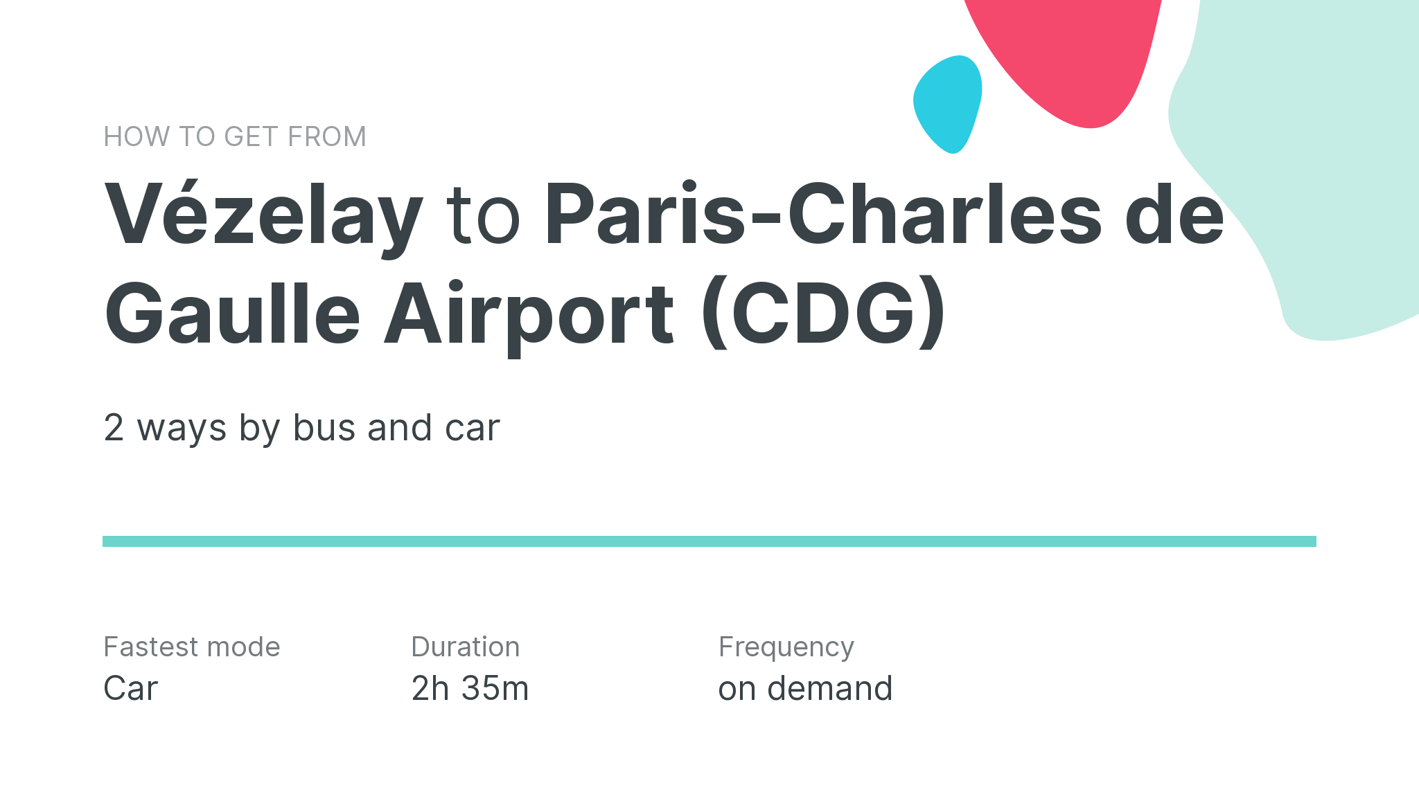 How do I get from Vézelay to Paris-Charles de Gaulle Airport (CDG)