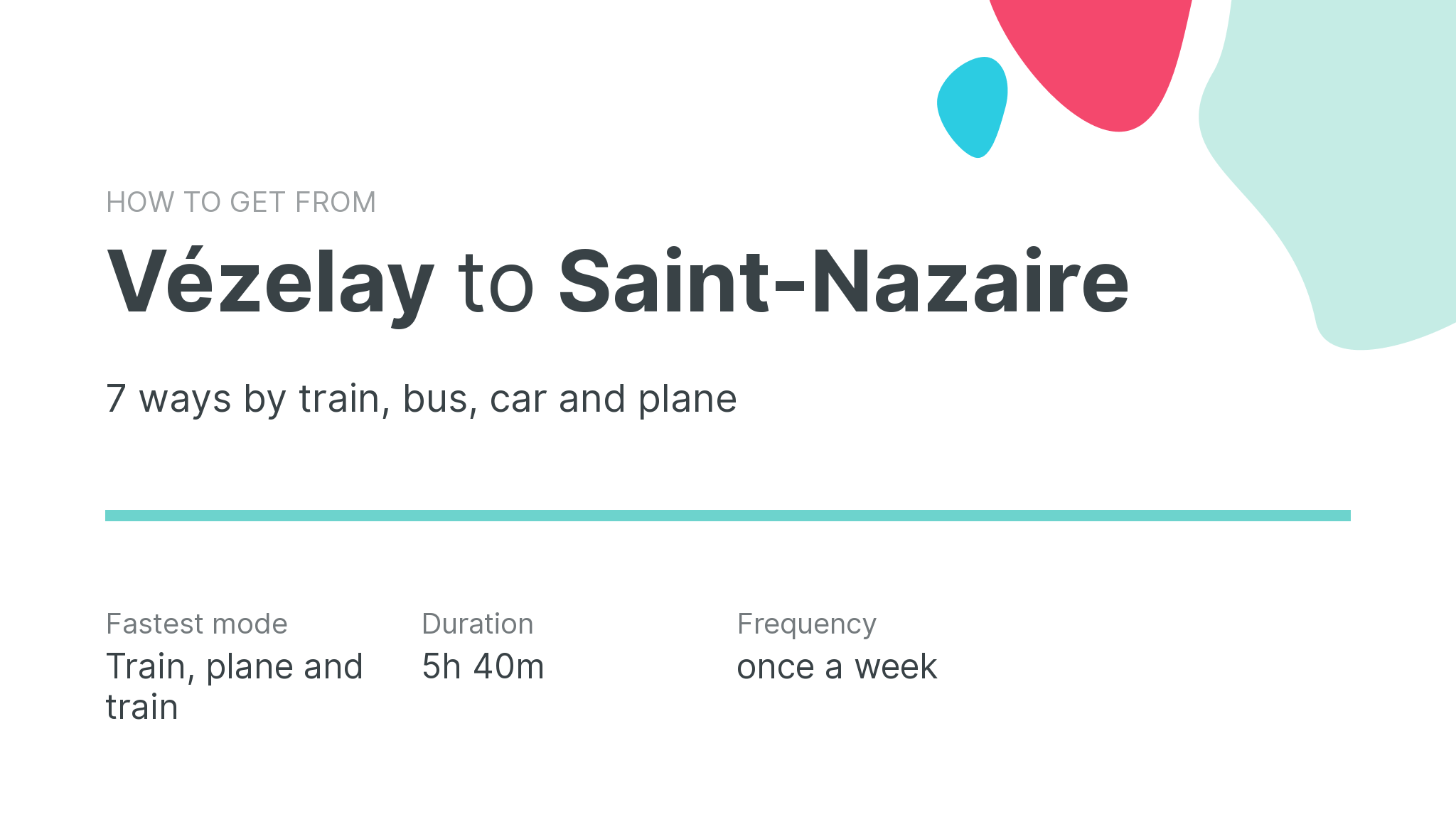 How do I get from Vézelay to Saint-Nazaire