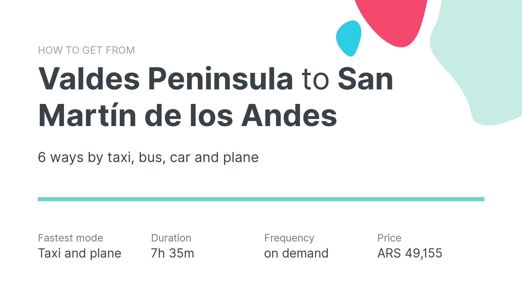 How do I get from Valdes Peninsula to San Martín de los Andes