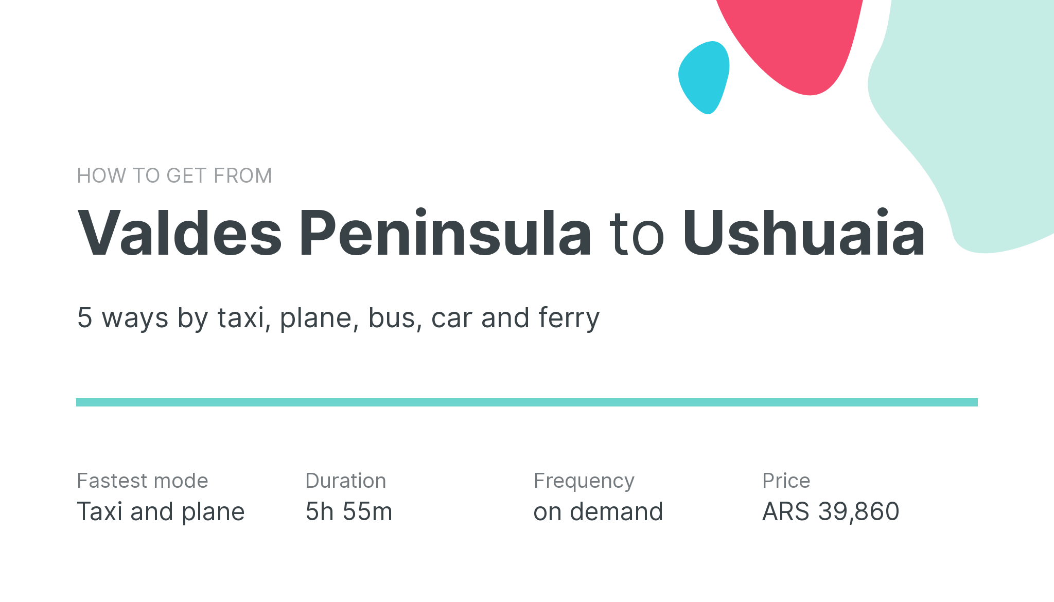 How do I get from Valdes Peninsula to Ushuaia