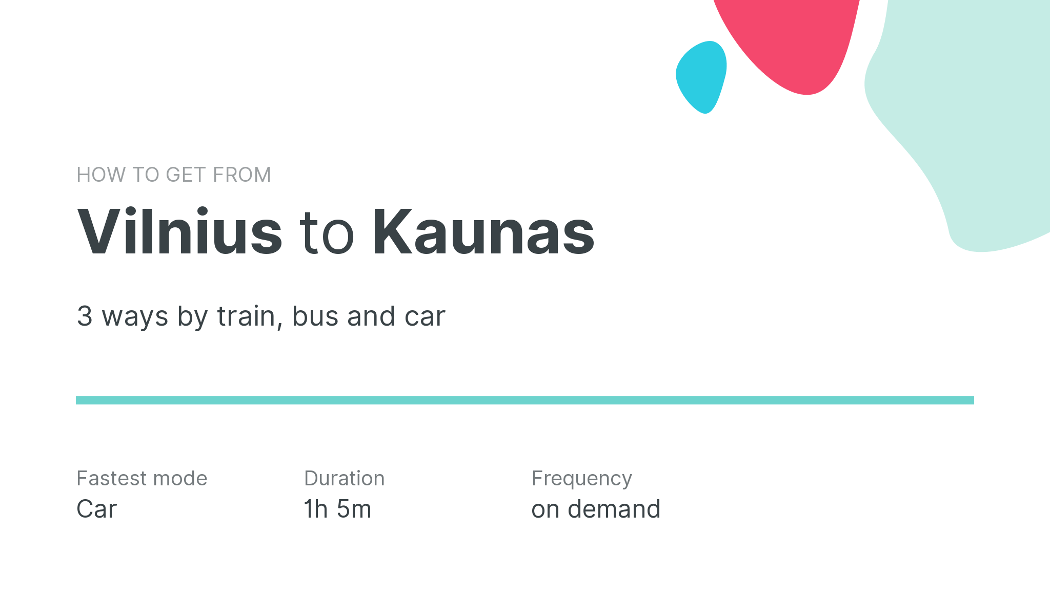 How do I get from Vilnius to Kaunas